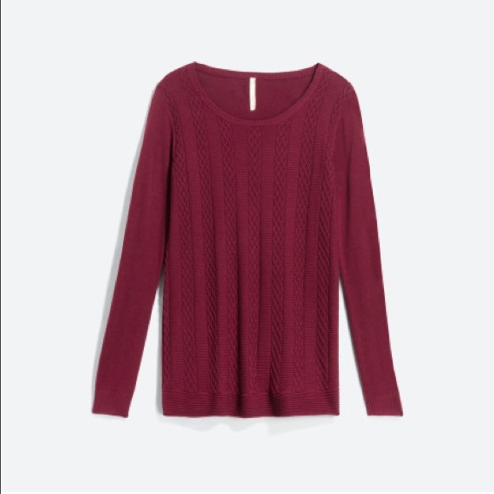 TeeBerry & Weave Folsom Textured Cable Front Cotton Blend Pullover.  Size Medium